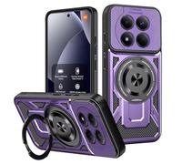 COMAKU Cover Armor per Xiaomi Redmi Note 15 Pro 4G, Custodia TPU+PC Antiurto con Anello Supporto Case [Protezione Fotocamera Cover] - Viola