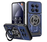 COMAKU Cover Armor per Xiaomi Redmi Note 15 Pro 4G, Custodia TPU+PC Antiurto con Anello Supporto Case [Protezione Fotocamera Cover] - Blu