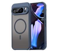 COMAKU Cover Magnetica per Google Pixel 10 Pro XL, Premio PC + TPU Silicone Anello Magnetico Incorporato, Protezione Fotocamera Integrata, Custodia Antiurto Traslucida Opaca, Blu