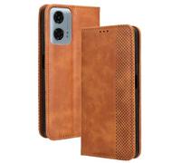 COMAKU Cover Motorola Moto G24 Power, Custodia a Portafoglio Pelle con Supporto e Chiusura Magnetica - Marrone