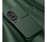 COMAKU Cover per Honor 200 Pro 5G, Ultrasottile PU + TPU Silicone Antiscivolo Antiurto Case Con Texture Bumper Custodia Cover - Verde