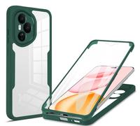 COMAKU Cover per Honor 400 Pro, 360 Gradi Rugged Custodia Antiurto Case con Protezione Integrata dello Schermo, Rugged Doppia Bumper Trasparente Case Integrale Cover - Verde