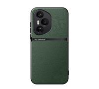 COMAKU Cover per Honor 400 Pro, Ultrasottile PU + TPU Silicone Antiscivolo Antiurto Case Con Texture Bumper Custodia Cover - Verde
