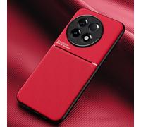 COMAKU Cover per OnePlus 13R, Ultrasottile PU + TPU Silicone Antiscivolo Antiurto Case Con Texture Bumper Custodia Cover - Rosso