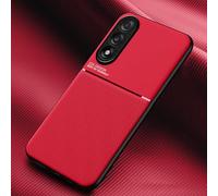 COMAKU Cover per OnePlus Nord 5 5G, Ultrasottile PU + TPU Silicone Antiscivolo Antiurto Case Con Texture Bumper Custodia Cover - Rosso