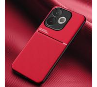 COMAKU Cover per Oppo A5 Pro 5G, Ultrasottile PU + TPU Silicone Antiscivolo Antiurto Case Con Texture Bumper Custodia Cover - Rosso