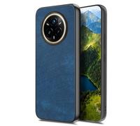 COMAKU Cover per Realme 14 Pro 5G, Premio PU Pelle + TPU Silicone Case Cover - Blu