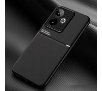 COMAKU Cover per Realme GT 7 / Realme GT 7T, Ultrasottile PU + TPU Silicone Antiscivolo Antiurto Case Con Texture Bumper Custodia Cover - Nero