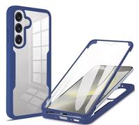 COMAKU Cover per Samsung Galaxy A57 5G, 360 Gradi Rugged Custodia Antiurto Case con Protezione Integrata dello Schermo, Rugged Doppia Bumper Trasparente Case Integrale Cover - Blu