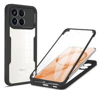 COMAKU Cover per Xiaomi Poco F8 Pro, 360 Gradi Rugged Custodia Antiurto Case con Protezione Integrata dello Schermo, Rugged Doppia Bumper Trasparente Case Integrale Cover - Nero