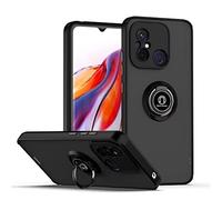 COMAKU Cover per Xiaomi Redmi 12C/Xiaomi Redmi 11A, con 360° Magnetica Anello Supporto, Anti Caduta e Resistente Agli Urti, Cover per Xiaomi Redmi 12C/Xiaomi Redmi 11A - Nero