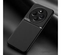 COMAKU Cover per Xiaomi Redmi 14C 4G, Ultrasottile PU + TPU Silicone Antiscivolo Antiurto Case Con Texture Bumper Custodia Cover - Nero