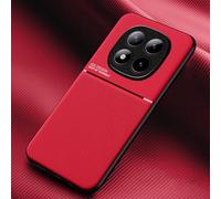 COMAKU Cover per Xiaomi Redmi Note 15 Pro+ Plus 5G/Xiaomi Poco M8 Pro 5G, Ultrasottile PU + TPU Silicone Antiscivolo Antiurto Case Con Texture Bumper Custodia Cover - Rosso