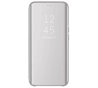 COMAKU Cover Specchio per Honor Magic 4 Lite/Honor X9 4G/5G, Prime Custodia Smart View con Clear Schermo Finestra - Argento