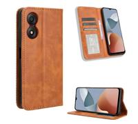 COMAKU Cover ZTE Blade A34, Custodia a Portafoglio Pelle con Supporto e Chiusura Magnetica - Marrone