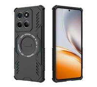 COMAKU Ultra Armor Case per Motorola Edge 60 Fusion/Motorola Edge 60, Cover Antishock TPU+PC, [Dissipazione Rapida del Calore] [Magnetico Forte] Custodia Protettiva Resistente agli Urti - Nero