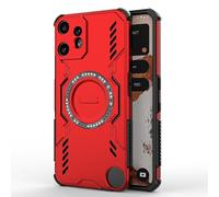 COMAKU Ultra Armor Case per Nothing CMF Phone 2 Pro, Cover Antishock TPU+PC, [Dissipazione Rapida del Calore] [Magnetico Forte] Custodia Protettiva Resistente agli Urti - Rosso