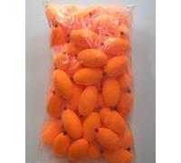 Comal O250-OR Styrofoam Ovale Galleggiante Con Pioli Inserto 2.5 " Orange Borsa