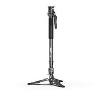 COMAN One-Click Lift Carbon Fiber Monopod M1 Pro lungo 165 cm, leggero treppiede da viaggio con piedini a sgancio rapido, adatto per fotocamere, DSLR e videocamere, una portata massima di 20 kg (M1Pro