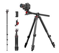 COMAN Treppiede Orizzontale Per Fotocamera con Colonna Centrale Etesta a Sfera a 360 Gradi, Treppiede Regolabile in Altezza di 181cm, con Piastra a Sgancio Rapido Arca, Capacità di Carico Massima 15kg