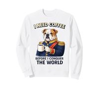 Comandante del Bulldog Inglese con caffè Amante dei Cani Felpa