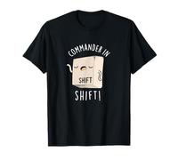 Comandante in Shift Tastiera Divertente Gioco di Parole Maglietta