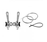 Comandi Cambio Bici Corsa Argento 2x6/7/8v - Coppia con Attacco 28.6mm e Cavi