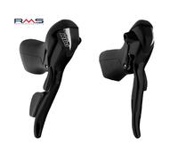 COMANDI CAMBIO CORSA SUNRACE R81 DOPPIO 3X8V NERO ALLUMINIO MTB BICI STRADA