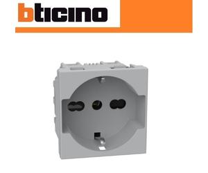 COMANDI PRESA SCHUKO DEVIATORE BTICINO MATIX GO GRIGIO PLACCA