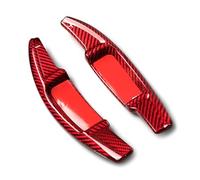 comandi volante Compatibile Con Benz Per E260 2021 Estensione Della Copertura Del Cambio Stile Auto Controllo Del Volante Estensione Della Leva Del Cambio Vera Fibra Di Carbonio(Red)