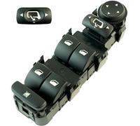 Comando alzacristalli compatibile per Citroen C4, C5, C8, Fiat Ulysse, Lancia Phedra, Peugeot 307 e 807 (2000-2014) pulsante alzacristallo anteriore sinistro (lato guidatore) con specchietti| 6554CJ