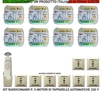 COMANDO ELETTRICO E RADIO CON 8 CENTRALI RADIOCOMANDO 6 CANALI E 8 RADIOPULSANTI