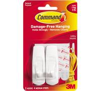 Comando Gancio autoadesivo Bianco Forte Versatile Appiccicoso Rimuove in modo pu