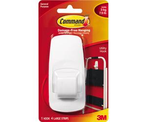 Comando Gancio autoadesivo Bianco Forte Versatile Appiccicoso Rimuove in modo pu
