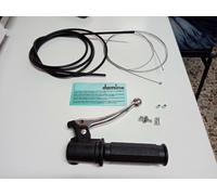 COMANDO GAS DOMINO PIAGGIO CIAO 50 CON LEVA FRENO CROMATA + CAVI E GUAINA