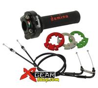 COMANDO GAS RAPIDO DOMINO XM2 3 GHIERE APRILIA TUONO kit cavi universali pronti