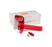Comando gas rapido MotoForce Racing CNC alluminio Rosso