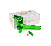 Comando gas rapido MotoForce Racing CNC alluminio Verde