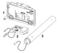 Comando wireless per modulo WC disabili, alimentazione a batteria 6 V