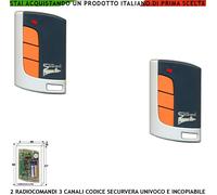 Comandoradio 2 Telecomandi Fr. 433,92 MHz Codice Sicurezza 66 Bit 3 Canali Sbeco