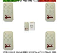 COMANDORADIO 4 TELECOMANDI FR 433,92 MHz CODICE SICUREZZA 66 BIT 4 CANALI SBECO
