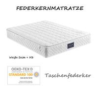 Comanlai materasso a molle 160x200cm, materasso in schiuma fredda a 7zone, copertura in microfibra trapuntata, livello di durezza H3, altezza 25cm Naturale