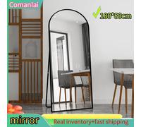 Comanlai Specchio a figura intera 180 x 80 cm, Specchio da terra, Specchio da pavimento sospeso, da terra o pendente, per camera da letto, soggiorno