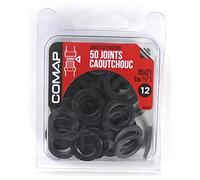 Comap S279142 50 Guarnizioni Gomma Acqua Calda 15x21 90°C 40b, Nero