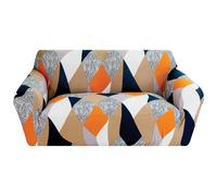 Comart - Copridivano Fashion - Copri Divano 2 Posti - Elasticizzato con Braccioli - Cover Antiscivolo - Copertura Antimacchia e Antigraffio - Traspirante - Lavabile in Lavatrice - Rombi Colorati