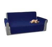 Comart - Copridivano Majestic - Copri Divano con Braccioli - Telo Trapuntato - Reversibile - Antigraffio - per Cani e Gatti - Lavabile in Lavatrice - Antiscivolo - Blu - Divano 2 Posti