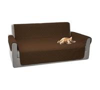 Comart - Copridivano Majestic - Copri Divano con Braccioli - Telo Trapuntato - Reversibile - Antigraffio - per Cani e Gatti - Lavabile in Lavatrice - Antiscivolo - Marrone - Divano 2 Posti