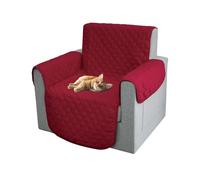 Comart - Copripoltrona Majestic - Copri Poltrona con Braccioli - Telo Trapuntato - Reversibile - Antigraffio - per Cani e Gatti - Lavabile in Lavatrice - Antiscivolo - Bordeaux - Poltrona 1 Posto