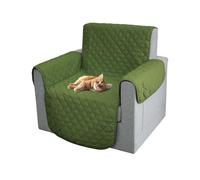 Comart - Copripoltrona Majestic - Copri Poltrona con Braccioli - Telo Trapuntato - Reversibile - Antigraffio - per Cani e Gatti - Lavabile in Lavatrice - Antiscivolo - Verde - Poltrona 1 Posto