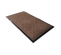 Comart - Tappetino Asciugapassi Victor - 45x75 cm - Zerbino in PVC per Ingresso Esterno o Interno - Base Antiscivolo - Sottile - Fuori Porta per Entrata - Design in 3D - Beige - Decoro Geometrico